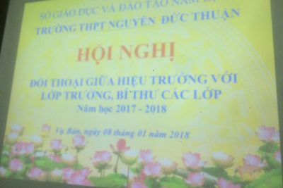 Hội nghị đối thoại giữa Hiệu trưởng với lớp trưởng & bí thư các lớp